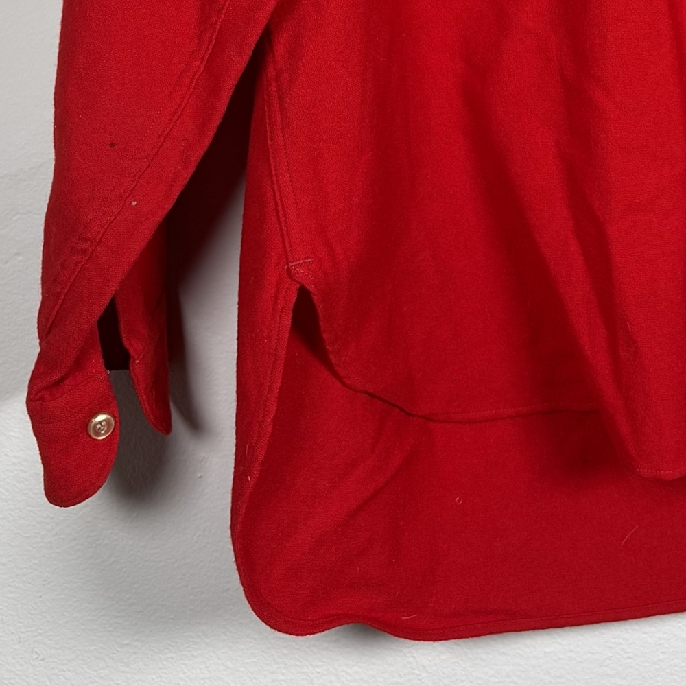 Pendleton Scarlet Red 100% Wool Qtr Button-Down S… - image 6